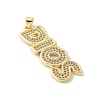 Brass Micro Pave Cubic Zirconia Pendants KK-P294-33G-2