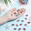 100Pcs Opaque Resin Enamel Beads RESI-SC0006-70-3