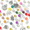 DIY Glass Beads & Alloy Pendant Bracelets Jewelry Making Kits DIY-FS0006-25-2