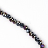 Glass Faceted Beads Strands GLAA-WH0025-62C-01-2