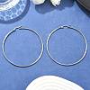 Tarnish Resistant 304 Stainless Steel Big Hoop Earrings X-EJEW-F105-01P-5