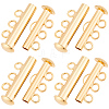 6Pcs Brass Slide Lock Clasps KK-BBC0027-58B-7
