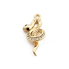 Brass Micro Pave Cubic Zirconia Pendants KK-M321-01F-G01-1