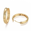 Brass Huggie Hoop Earrings LS-EJEW-F260-01A-G-2