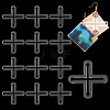 36Pcs Transparent Acrylic Multi-strand Links TACR-PH0001-98-1