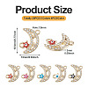 20Pcs 5 Colors Moon Alloy Enamel Connector Charms FIND-TA0002-19-3