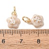 Brass Micro Pave Clear Cubic Zirconia with Enamel Charms LS-CU-K002-53G-B-3