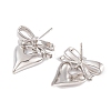 Rack Plating Bowknot Brass Stud Earrings EJEW-S219-06P-2