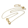 304 Stainless Steel Infinity Pendant Cable Chain Necklaces for Women NJEW-H046-05G-2