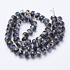 Electroplat Glass Beads Strands X-EGLA-Q092-8mm-D02-2
