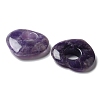 Natural Amethyst Hollow Pendants G-C167-06H-2