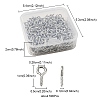 500Pcs Iron Screw Eye Pin Peg Bails FIND-YW0003-06P-4