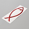 PVC Self Adhesive Jesus Fish Car Stickers STIC-WH0004-36B-2
