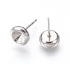 Non-Tarnish 304 Stainless Steel Post Stud Earring Settings STAS-I097-007A-P-2