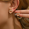 Elegant and Versatile Heart Brass Stud Earrings EW6078-4