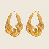 Twist 304 Stainless Steel Hoop Earrings JE2678-1-1