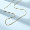Brass Textured Twisted Chain Necklaces MAK-L045-05G-3