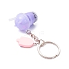 Imitation Bubble Tea Resin Pendant Keychain KEYC-JKC01234-5