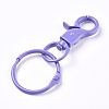 Baking Painted Alloy Swivel Keychain Clasp Findings X-KEYC-WH0016-40G-2