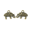 Tibetan Style Alloy Elephant Pendants TIBEP-23670-AB-FF-1