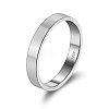 Anti-Tarnish Rhodium Plated 925 Sterling Silver Plain Band Rings RJEW-P099-01C-P-1