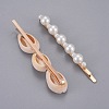 Iron Hair Clip and Stud Earrings Jewelry Sets SJEW-E331-02-5