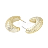 Texture Moon CCB Plastic Stud Earrings for Women EJEW-Q382-06G-2