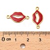 304 Stainless Steel Enamel Connector Charms STAS-H479-02G-05-3