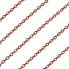 Brass Coated Iron Flat Cable Chains CH-TAC0007-01R-12