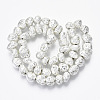 Electroplated Natural Lava Rock Beads Strands G-S352-29S-3
