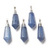 Dyed & Heated Natural Blue Aventurine Pointed Pendants G-P445-E05-1