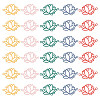 50Pcs 5 Colors Spray Painted 201 Stainless Steel Connector Charms STAS-DC0007-98-1