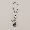 Cute Cartoon Planet Alloy Enamel Mobile Straps Lanyards HJEW-WH0068-07A-1