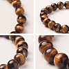 Natural Tiger Eye Round Beads Stretch Bracelets BJEW-N301-8mm-03-4