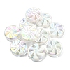10Pcs UV Plating Opaque Acrylic Beads OACR-YW0002-21B-1
