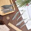 12Pcs 2 Style Tibetan Style Alloy Bookmarks Findings with Hole FIND-SC0006-55-3