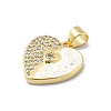 Brass Micro Pave Clear Cubic Zirconia Pendants KK-A221-19A-G-2