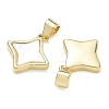 Rack Plating Brass & Natural White Shell Pendants SH-CBAB0A4-13G-2