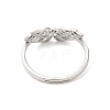 Non-Tarnish 304 Stainless Steel Hollow Wings Adjustable Ring for Women RJEW-L107-033P-3