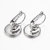 Tarnish Resistant 304 Stainless Steel Leverback Earring Findings X-STAS-H423-03P-2