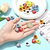 30Pcs 6 Colors Handmade Lampwork Beads LAMP-YW0004-19-5