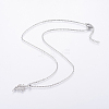 Stainless Steel Pendant Necklaces NJEW-I106-04S-1