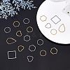 Unicraftale 48Pcs 8 Style 304 Stainless Steel Linking Rings STAS-UN0020-58-4