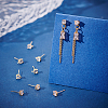 BENECREAT 20Pcs Brass Stud Earring Findings KK-BC0009-64-4