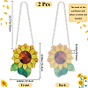 2 Sets Sunflower Suncatchers AJEW-CN0002-22-2