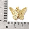 Butterfly Brass Micro Pave Cubic Zirconia Pendants KK-K385-048G-2