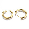 Brass Huggie Hoop Earrings KK-S356-348-NF-3