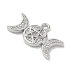 Brass Micro Pave Clear Cubic Zirconia Pendants KK-A300-10B-P-2