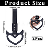 2Pcs ABS Plastic Devil Heart Rear Bumper Warning Handle Ring HJEW-SP0001-51D-2