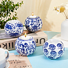 4Pcs 4 Styles Handmade Porcelain Candle Holders DJEW-OC0013-87-4